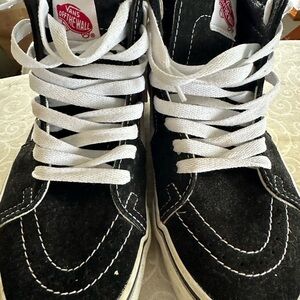 Vans Kids Black and White High-Top Sneakers